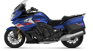 BMW K 1600 GT Motorrad in Blau-Schwarz Seitenansicht – leistungsstarke Tourenmaschine für komfortable Reisen und lange Roadtrips